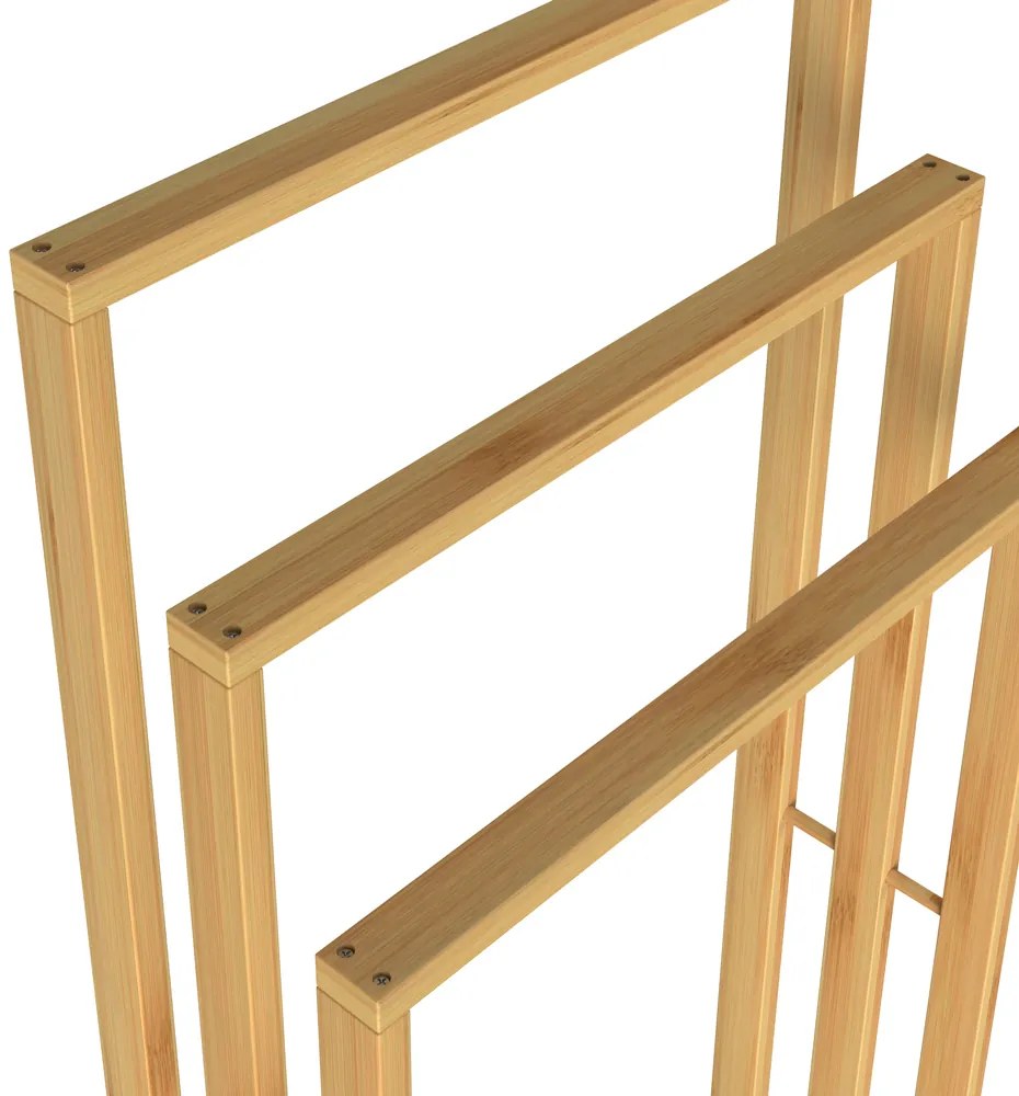 Stojak na ręczniki RUBBY, 40x24x82cm, brąz Casaria