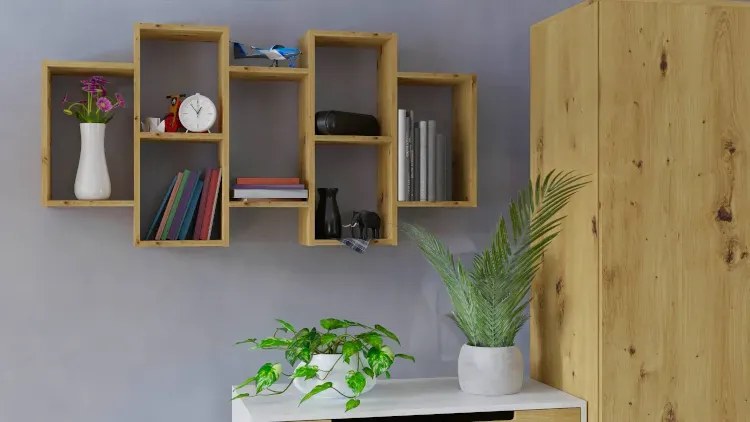 Nowoczesny regał ścienny wiszący H1-D79