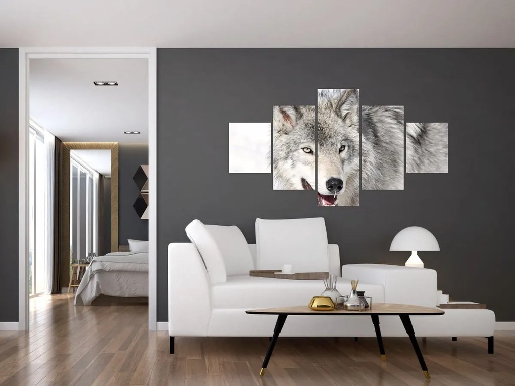 Obraz - Wilk w naturze (125x70 cm)