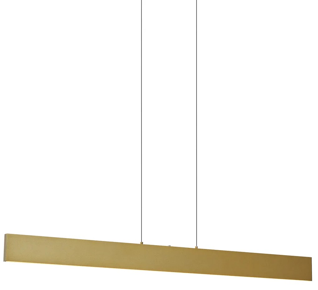 Nowoczesna lampa wisząca mosiężna z LED z 3-stopniową regulacją ściemniania - Straight Nowoczesny Oswietlenie wewnetrzne