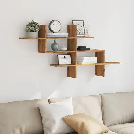 Wisząca nowoczesna półka ścienna dąb artisian N4-G76