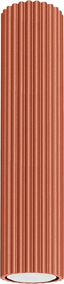 Lampa Sufitowa Minimalistyczny Karbon, Aluminium - 1 Źródło - L.6.5 X H.30 Cm - Ochra Czerwona