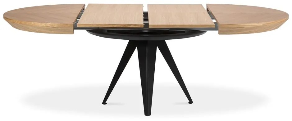 Okrągły rozkładany stół z dodatkowym blatem z blatem w dekorze dębu ø 120 cm Magnus – Windsor &amp; Co Sofas