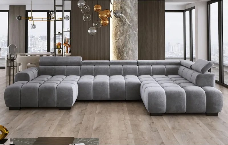 Narożnik BULL XL Prawostronny z elektryczną funkcją regulacji tkanina Salvador 15 WERSAL