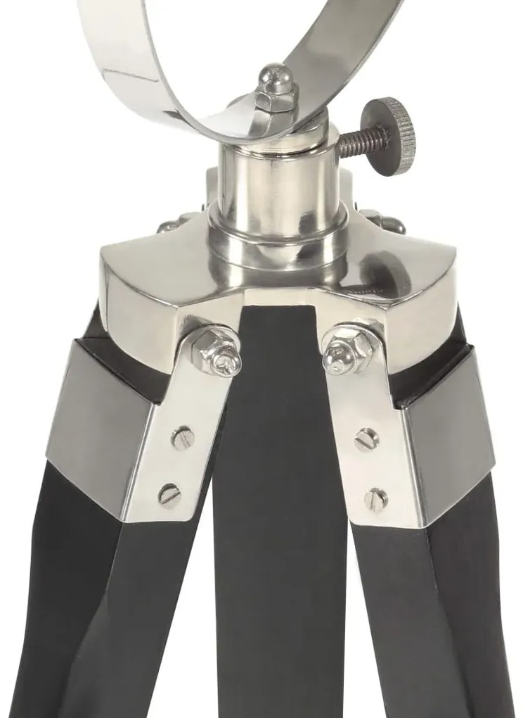 Czarna lampa stojąca retro drewniana EX191 C6-R26