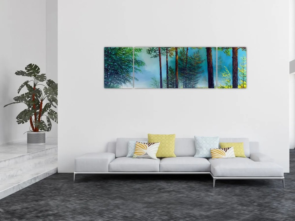 Obraz - Obraz olejny przedstawiający krajobraz (170x50 cm)