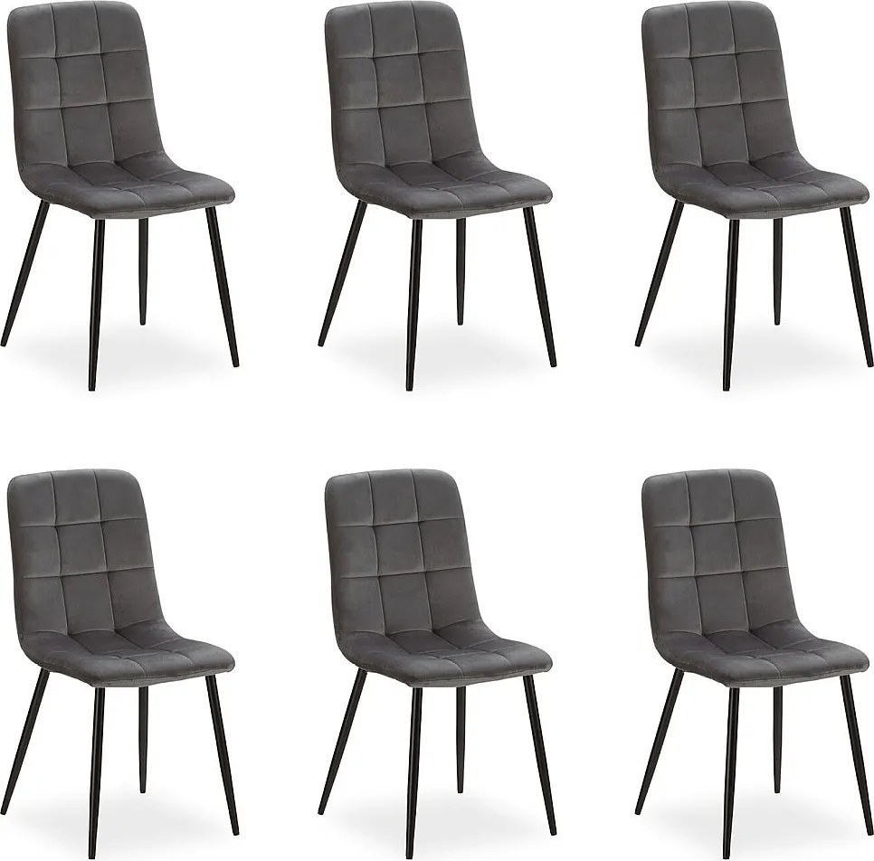 Krzesło jadalniane 43,5x88x50 cm Szare Eames