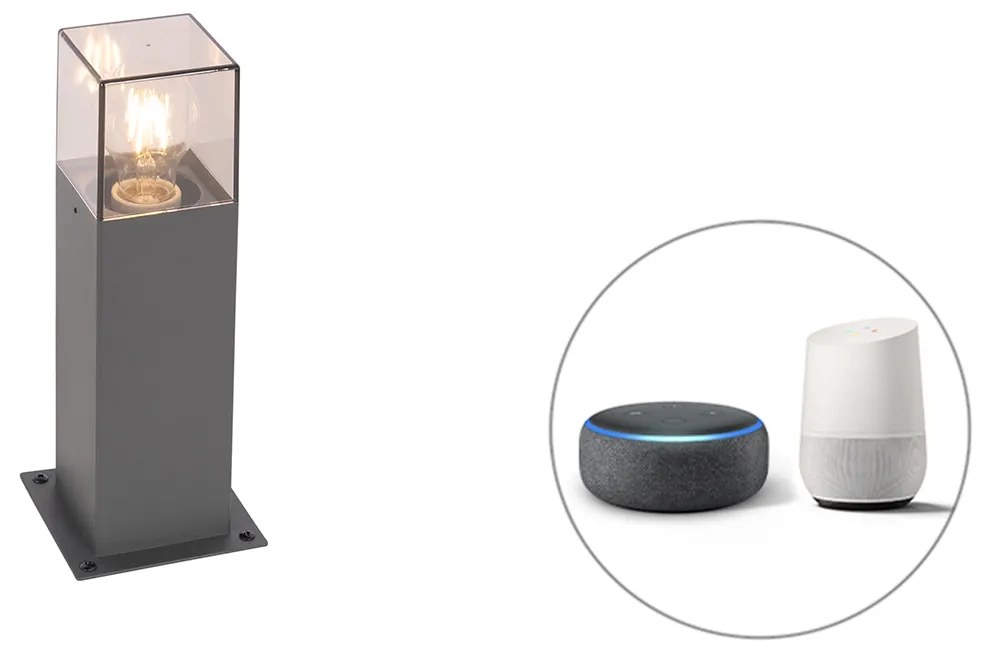 Inteligentna industrialna lampa podłogowa zewnętrzna antracytowa 30 cm w komplecie z Wi-Fi P45 - Denmark