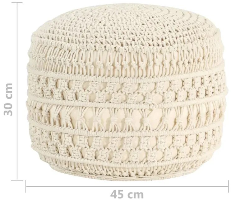 Ręcznie robiony puf z makramy R6-K99