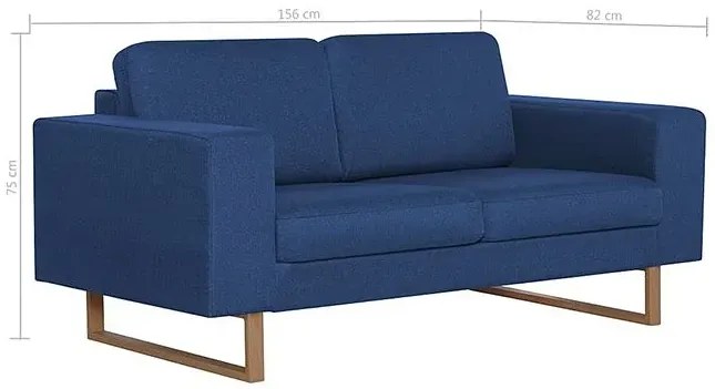 Granatowa elegancka dwuosobowa sofa L1-S14