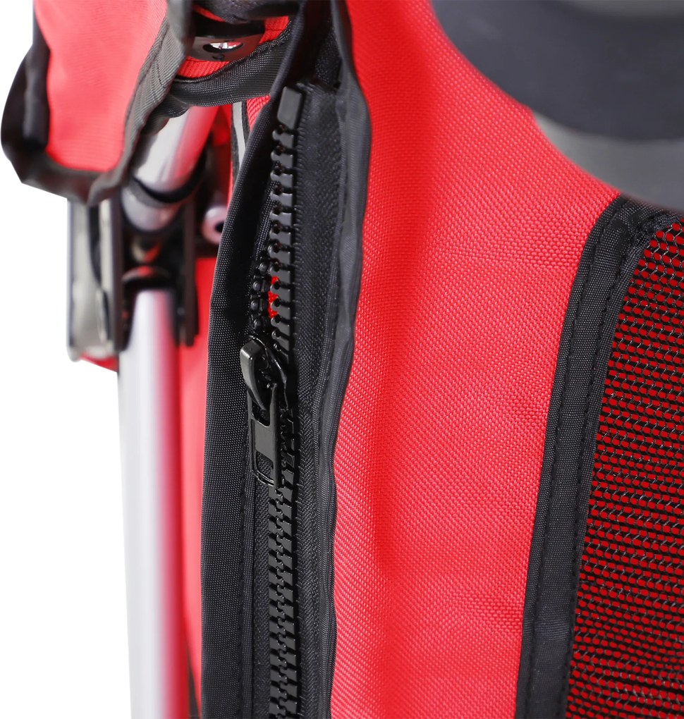 Outsunny Wózek dla Psa Kota Transporter Składany Czerwony do 20kg | Aosom PL