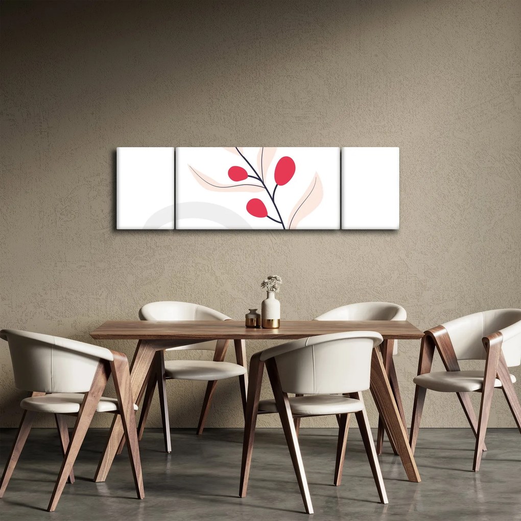 Obraz - Różowa abstrakcja kwiatowa N⁰3 (170x50 cm)