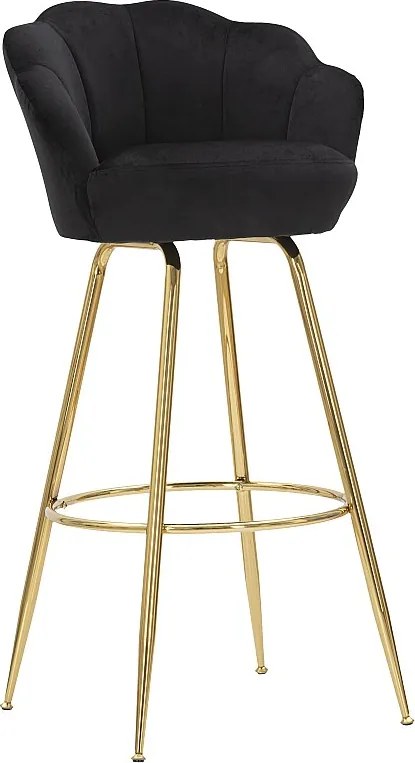 Krzesło barowe Vienna czarne cm 55x53x110