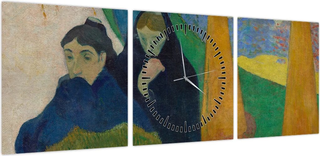 Obraz - Paul Gauguin, Arlésiennes (Mistral) , reprodukcje (z zegarem) (90x30 cm)