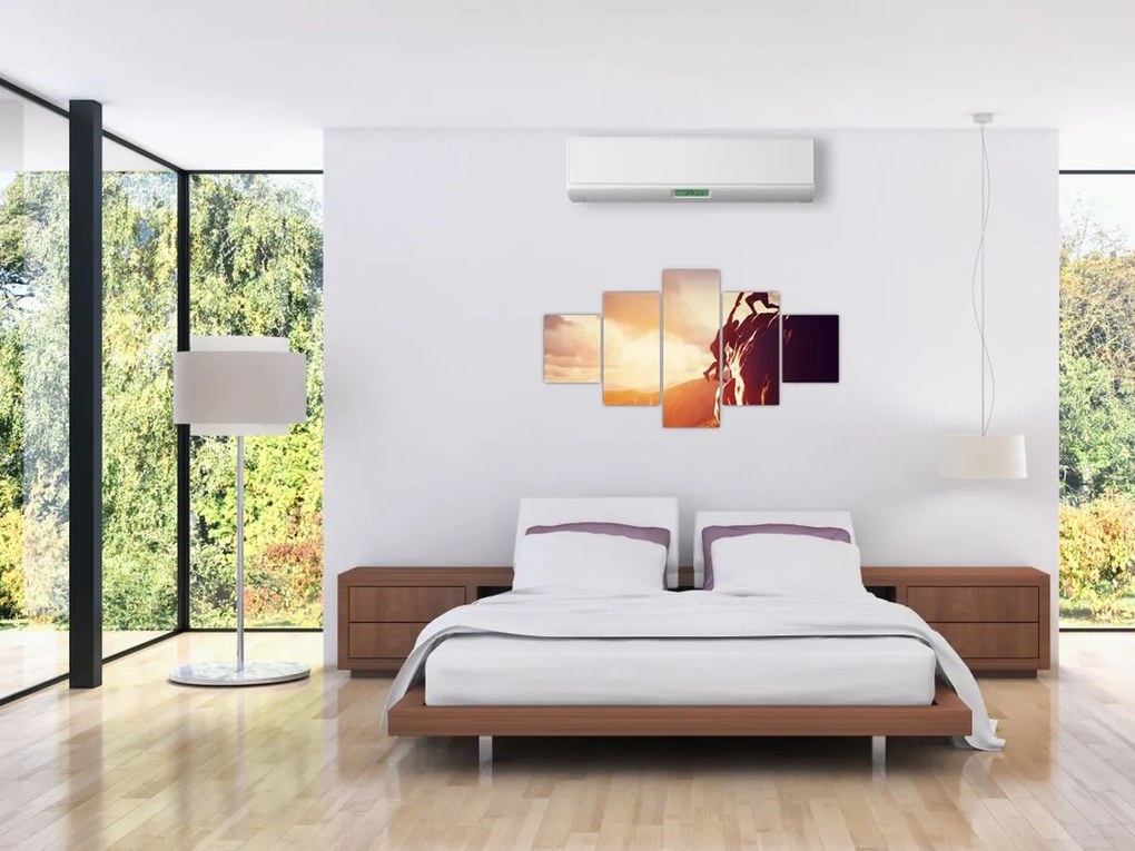 Obraz -Wspinacze (125x70 cm)