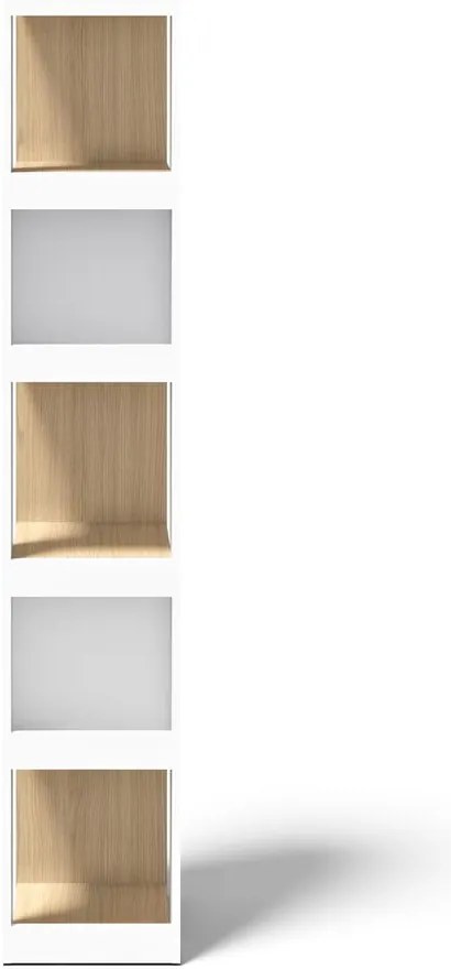 Biały regał w dekorze dębu 40x188 cm Ella – TemaHome