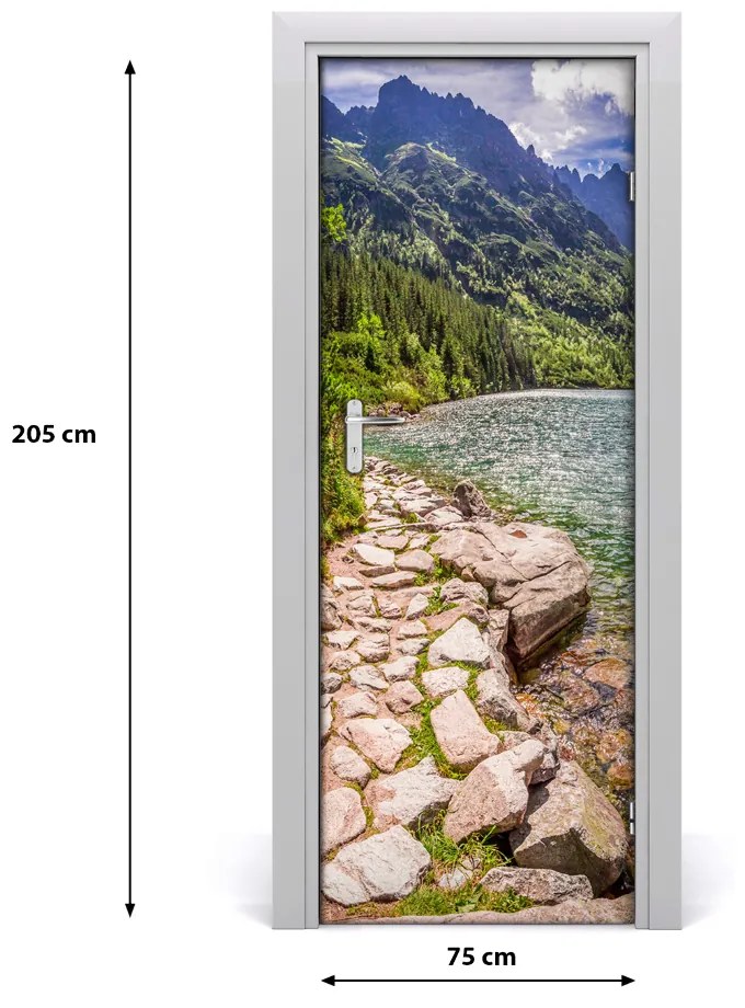 Naklejka na drzwi samoprzylepna Morskie oko Tatry