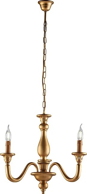 Żyrandol Lucca Antique Gold Wood 3 światła 108 Ø41 BL271-3-OR