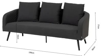 MELIA LIKA-TEX® antracyt - luksusowa sofa ogrodowa