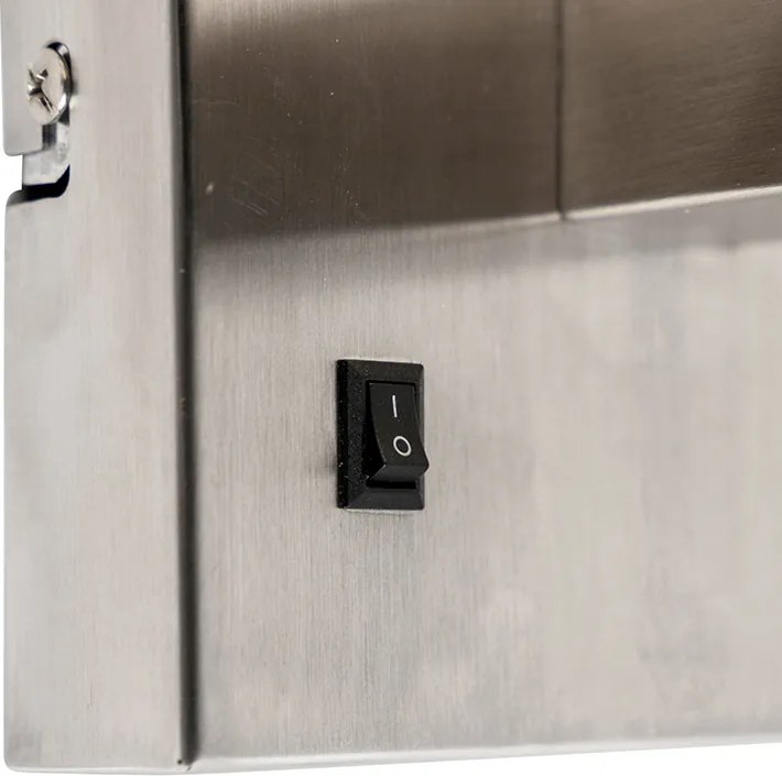 Inteligentna lampa ścienna stalowa z kloszem kremowo-białym w tym Wi-Fi P45 - Bergamo