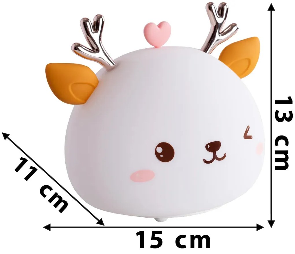 Silikonowa lampka nocna dla dziecka jelonek W6-M22