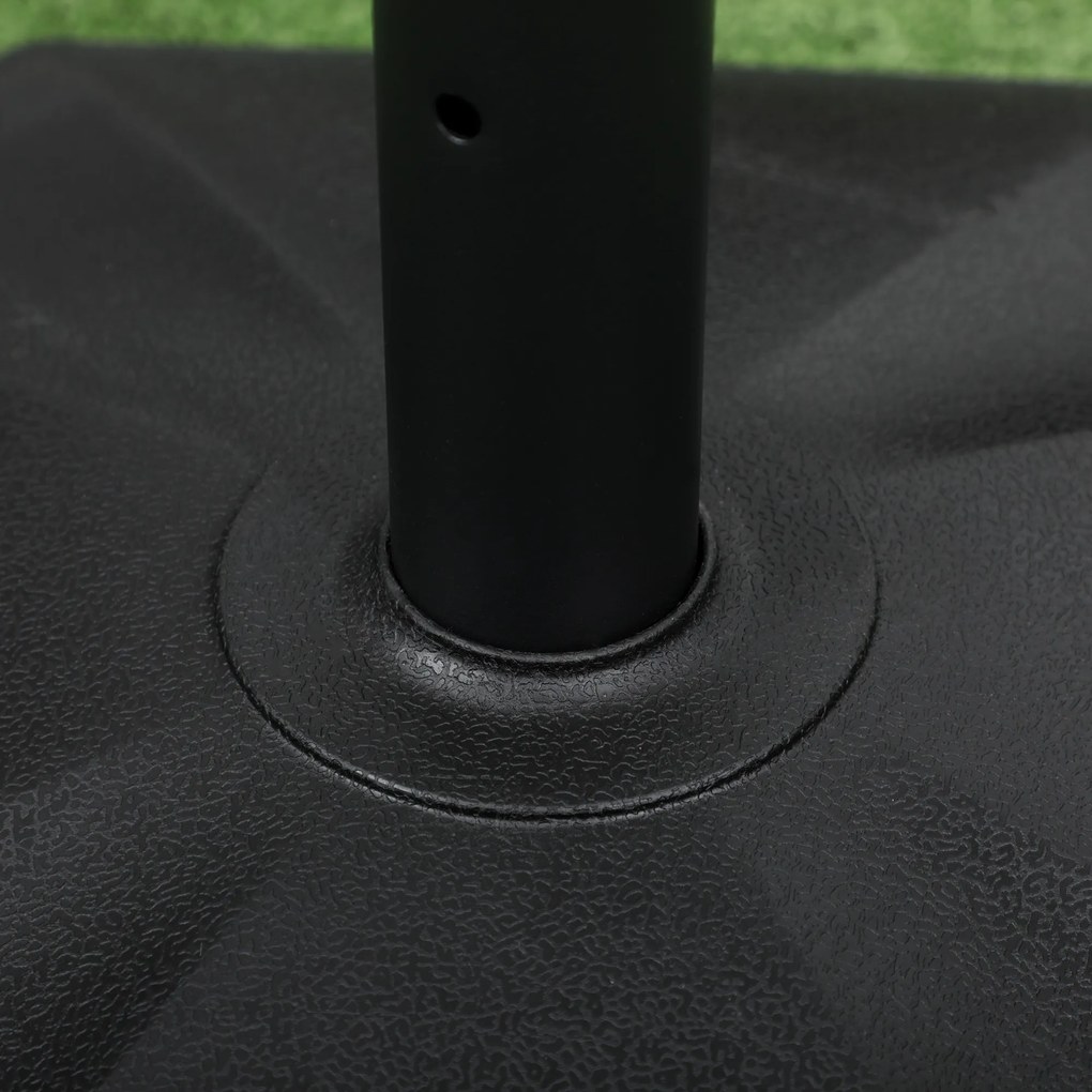 Outsunny Stojak na Parasol 22kg Cementowy Czarny | Aosom PL