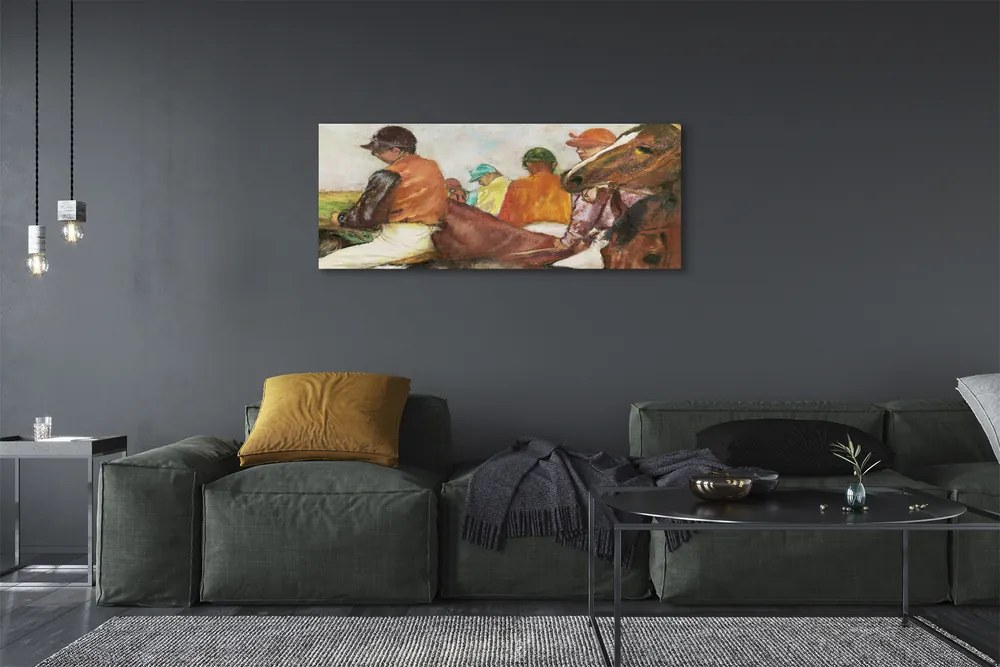 Obraz drukowany na płótnie Dżokeje - Edgar Degas