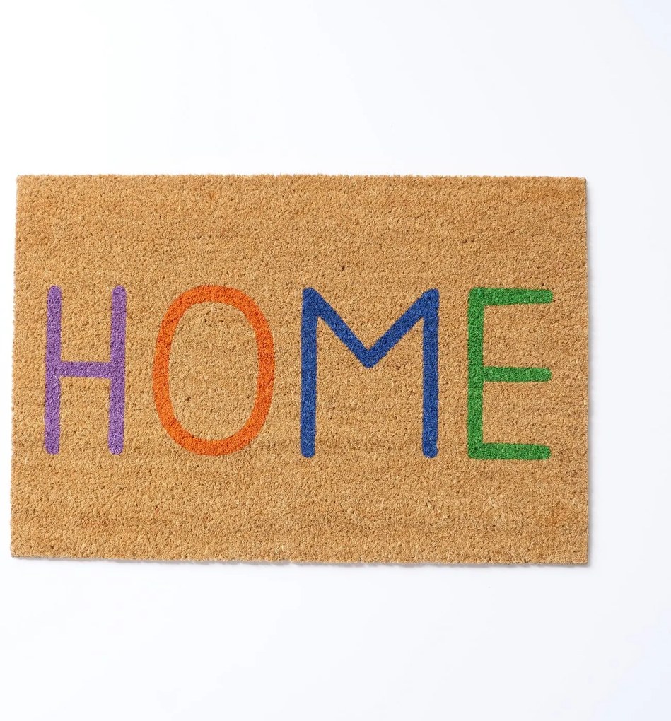 Wycieraczka pod drzwi natural z napisem HOME, 60 x 40 cm