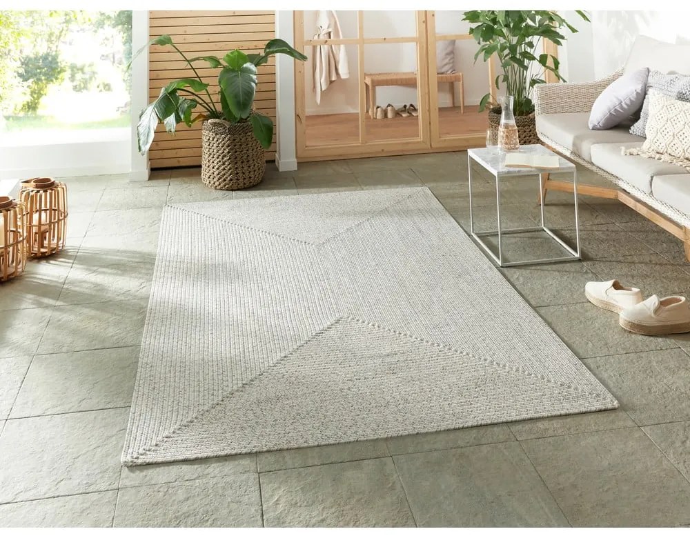 Białobeżowy dywan odpowiedni na zewnątrz 170x120 cm – NORTHRUGS