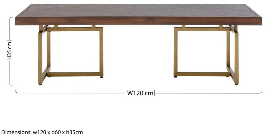 Brązowy okrągły stolik 60x120 cm Brando – Premier Housewares