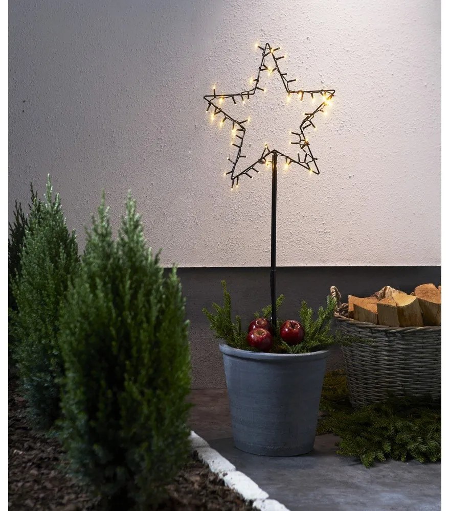 Czarna dekoracja świetlna ze świątecznym motywem Spiky – Star Trading