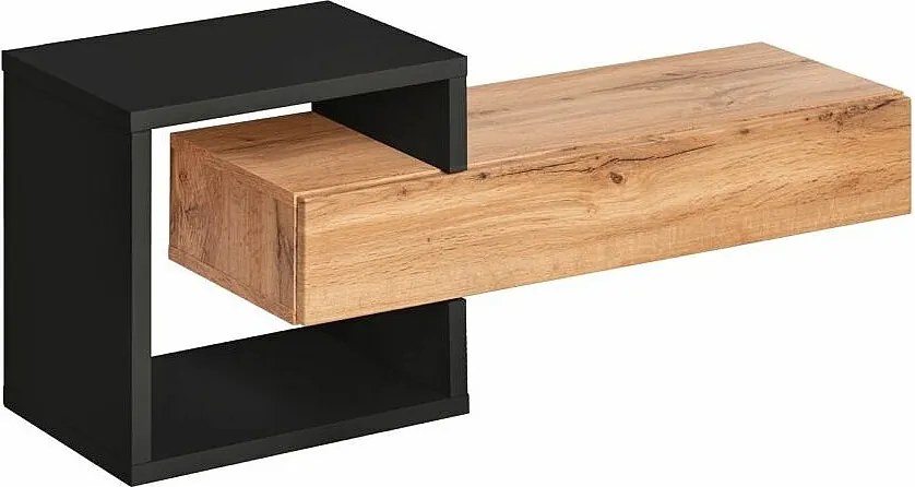 Konsola wisząca EASY 100x40 dąb wotan/czarna