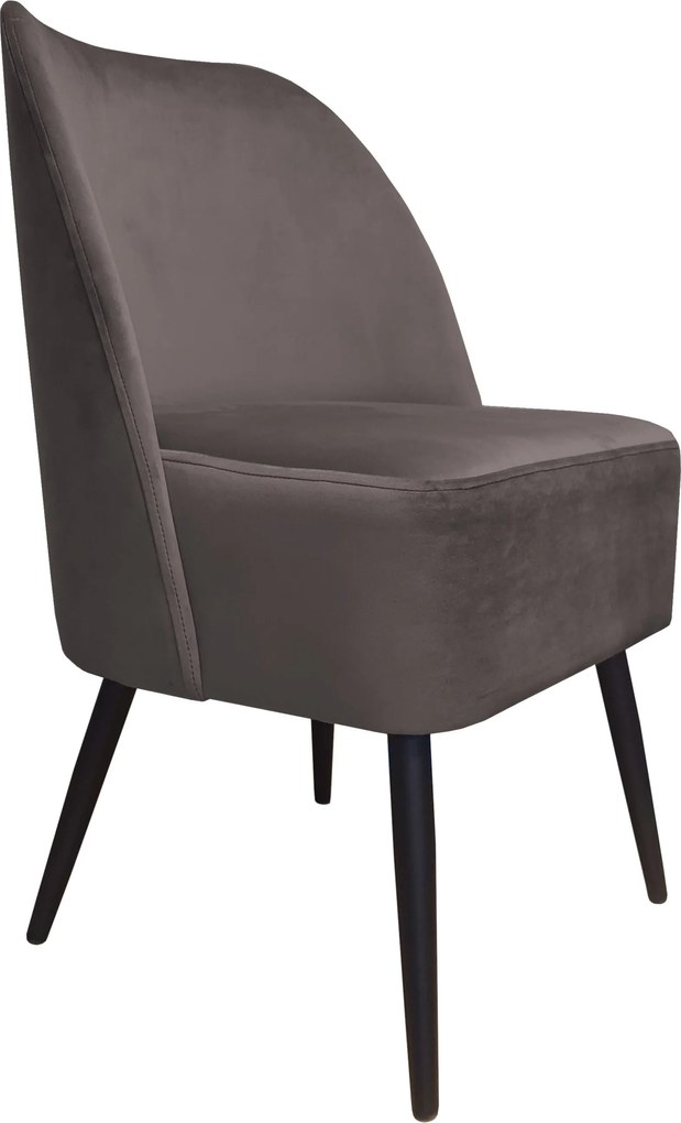 Fotel DUBAJ tkanina Welur noga metalowa : Kolor nogi - Czarna stożek, Kolor tkaniny - VELVET - MG05