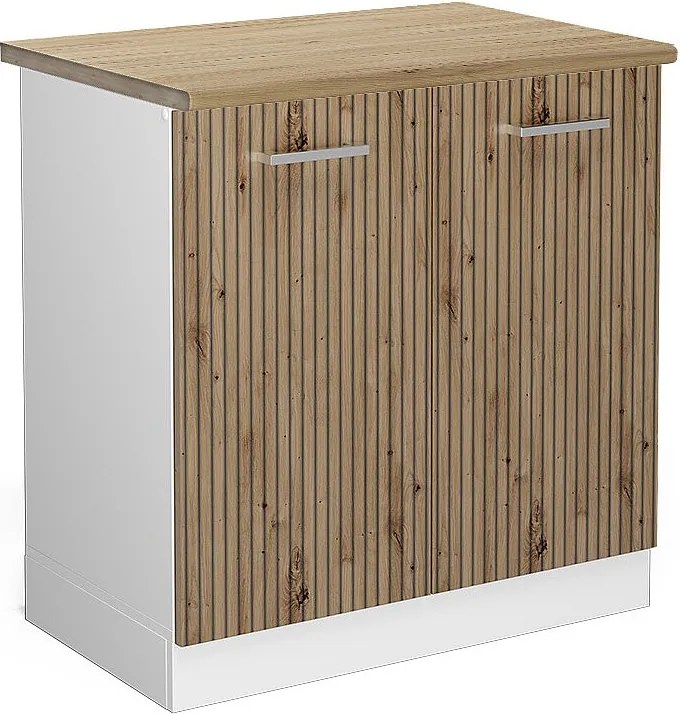 Szafka pod zlew dąb rzemieślniczy 80x60x81.6 r-line