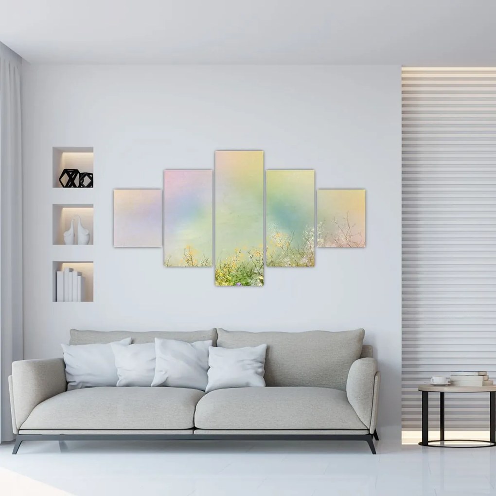 Obraz - Malowana łąka 2 (125x70 cm)