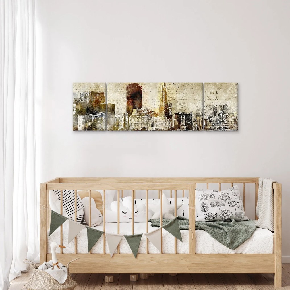 Obraz - Artystycznie ukształtowane miasto (170x50 cm)