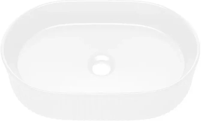 Biała owalna umywalka ceramiczna - Nifo 4X