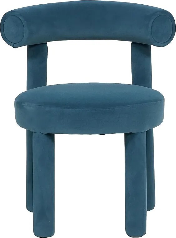 Krzesło 62x80x58 cm niebieskie Leith LET77B