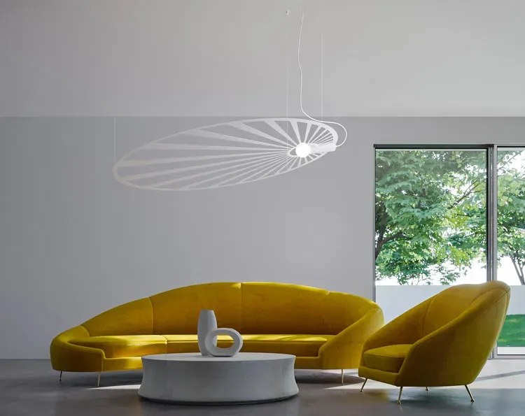 Biała industrialna lampa wisząca - EX596-Ercus
