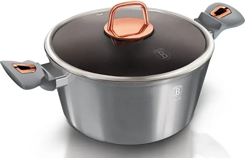 Srebrny garnek ze szklana pokrywą 6,1L F3-F80