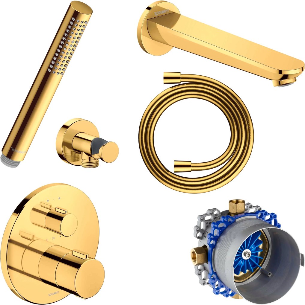 Podtynkowa bateria wannowa Duravit z termostatem