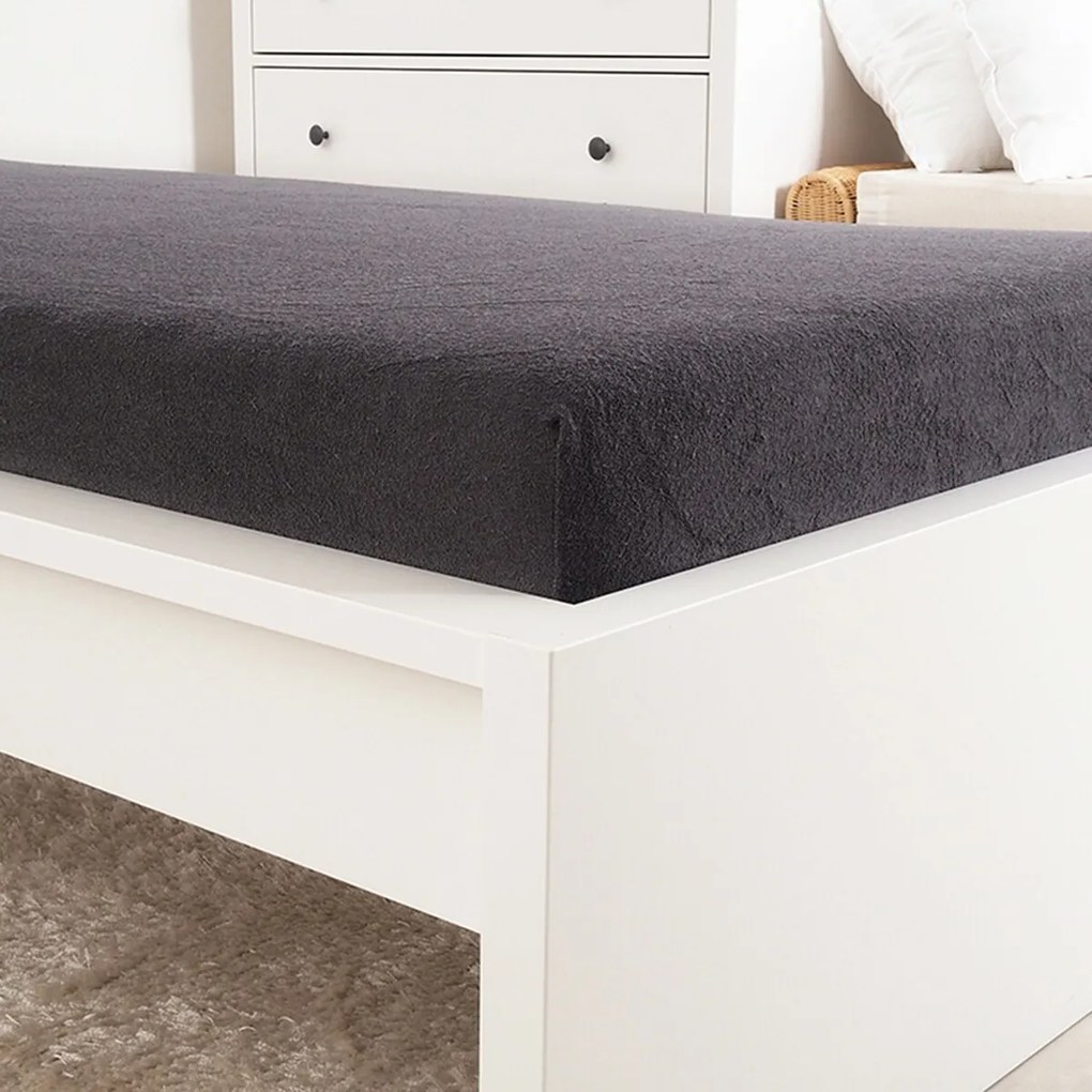 4Home prześcieradło frotte Ideal antracyt, 140 x 200 cm, 140 x 200 cm