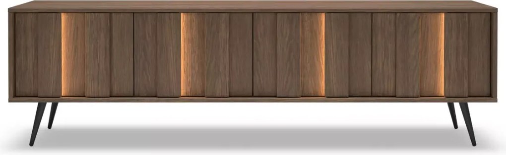 Szafka RTV Dunin 183 cm LED dąb Dunin elegancka nowoczesna szafka TV do salonu