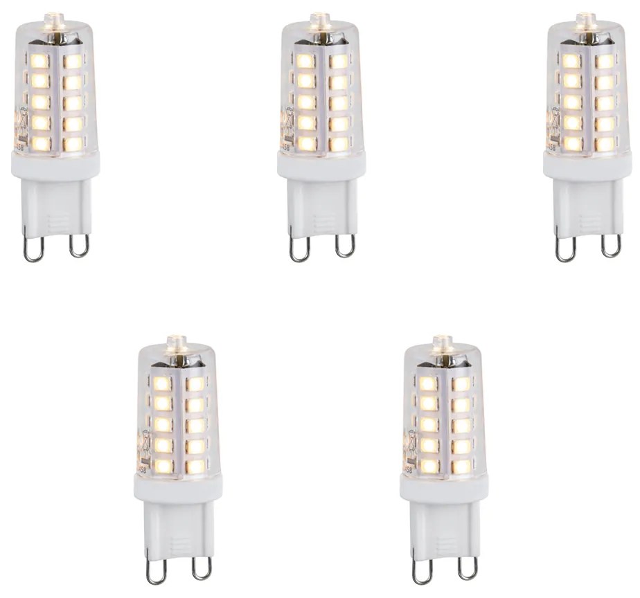Zestaw 5 ściemnialnych żarówek LED G9 1.2W 100 lm 2700K