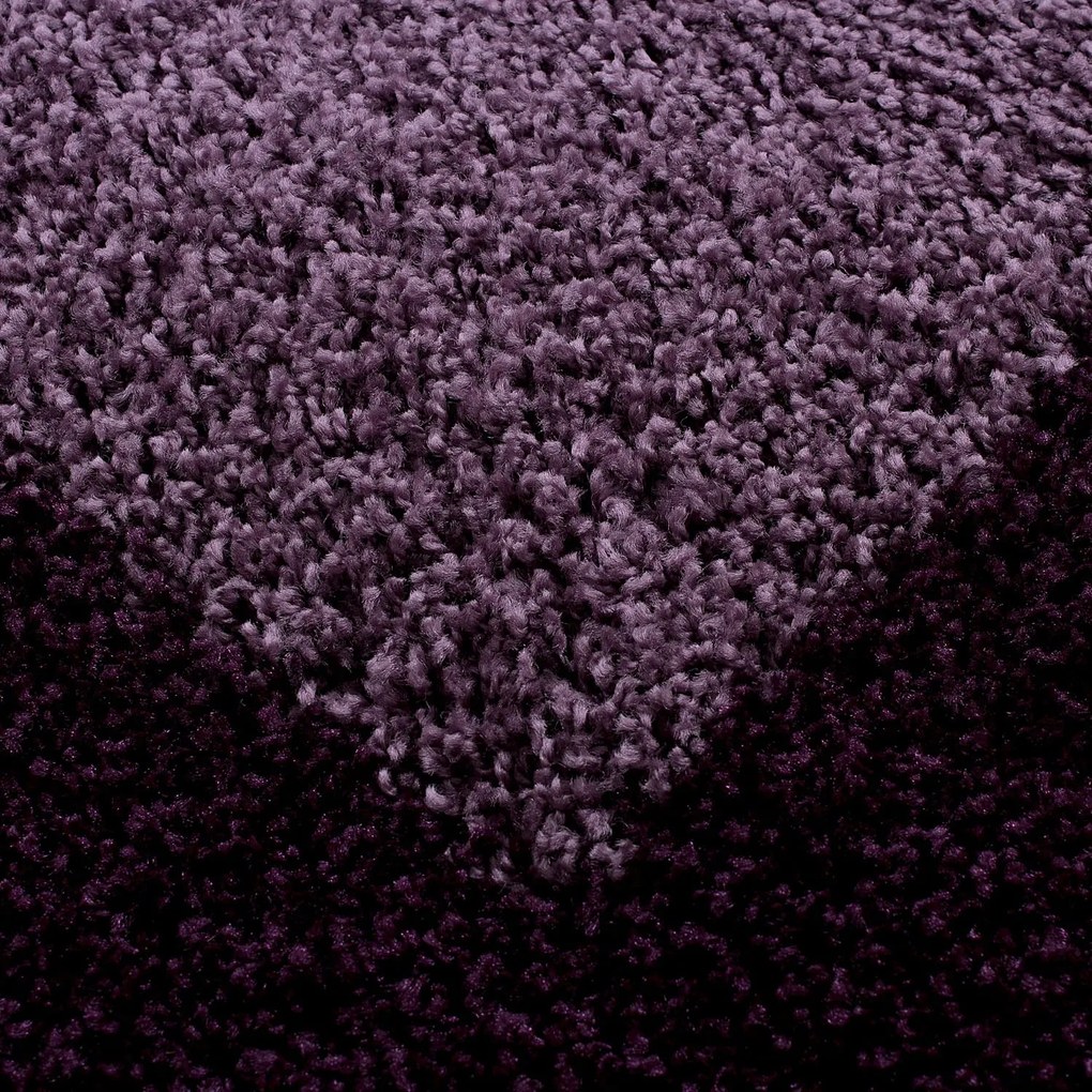 Dywan shaggy Life fioletowy 120 cm x 120 cm koło
