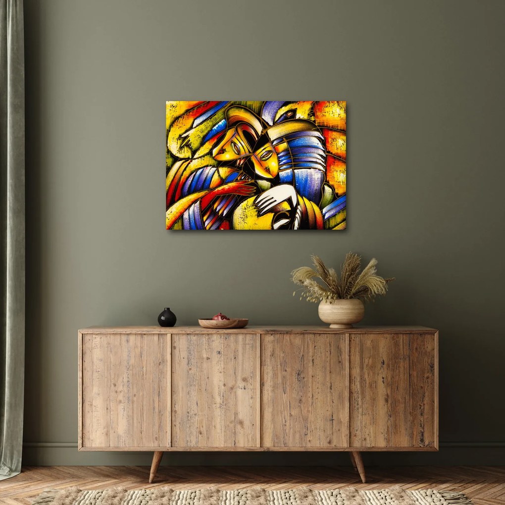 Obraz - Obraz olejny, kochankowie (70x50 cm)