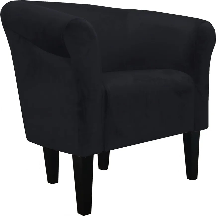 Fotel Milo tkanina Welur wygodny fotel tapicerowany do salonu i sypialni : Kolor nogi - Venge, Kolor tkaniny - VELVET - MG19, Wysokość nogi - 20 cm