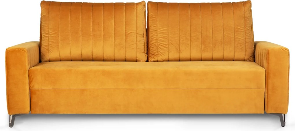 Rozkładana sofa do salonu z tkaniny velvet Salma