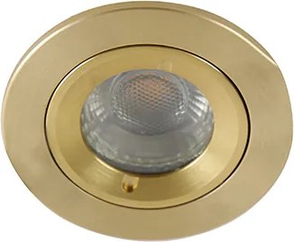 Zestaw 6 nowoczesnych reflektorów wpuszczanych okrągłych, kolor złoty IP44 - Xena