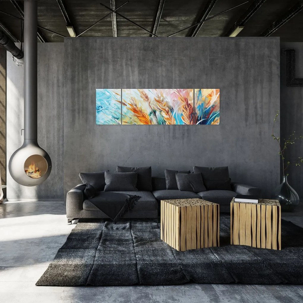 Obraz - Pszenica, abstrakcja (170x50 cm)
